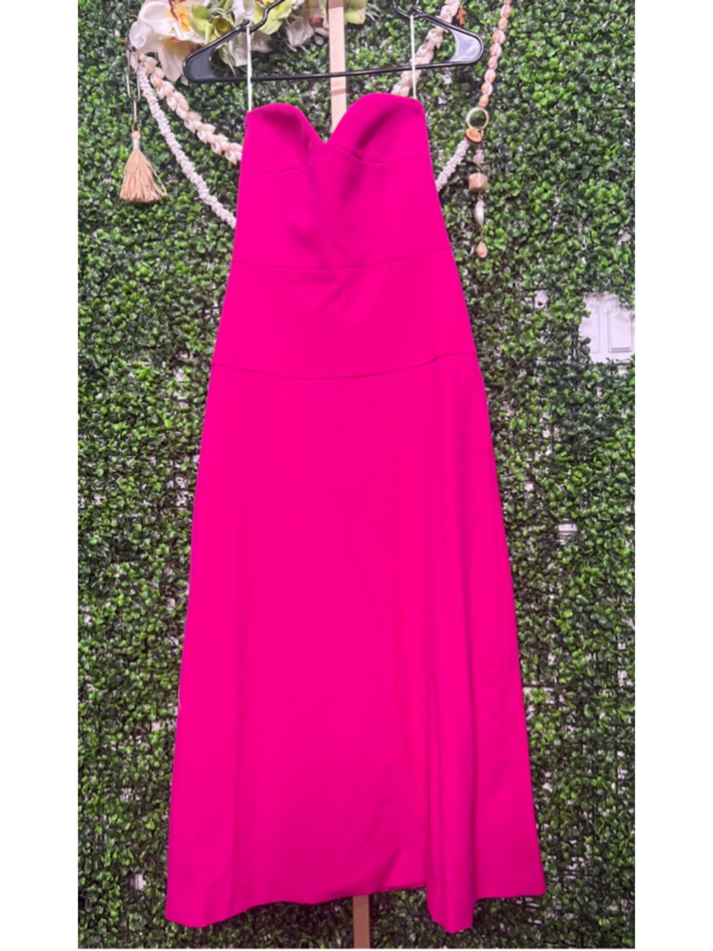 ZARA WOMAN BUSTIER MIDI BUSTIER DRESS Strapless FUCHSIA HOT PINK size XS - Picture 9 of 15